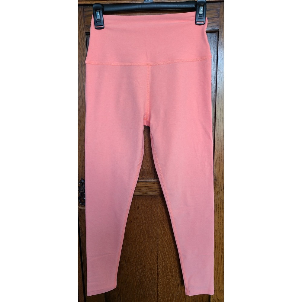 Beyond Yoga Womens High Waisted Leggings Coral Peach Heathered M Made in USA